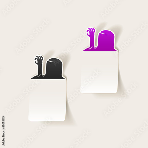 realistic design element: tombstone