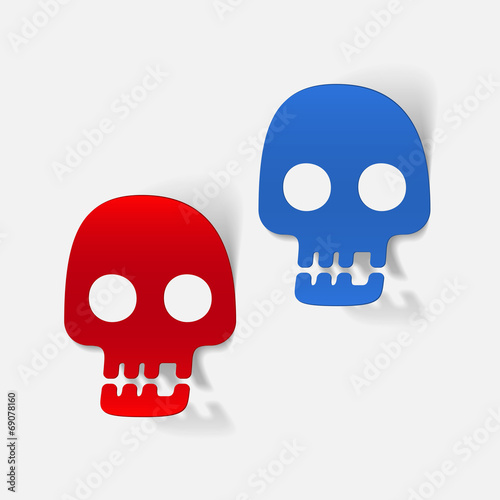 realistic design element: skull