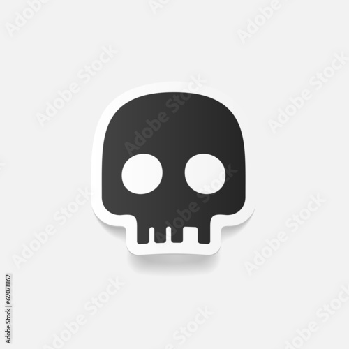 realistic design element: skull