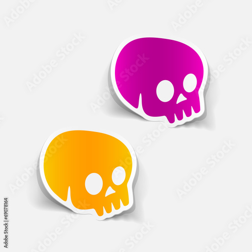realistic design element: skull