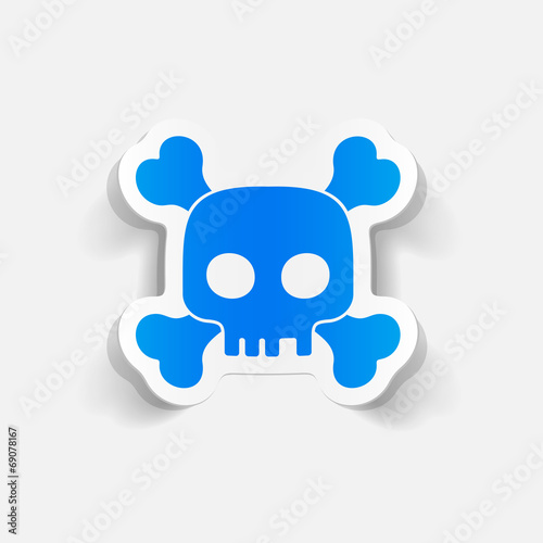 realistic design element: skull