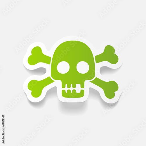 realistic design element: skull