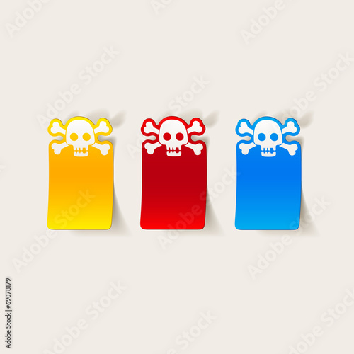 realistic design element: skull