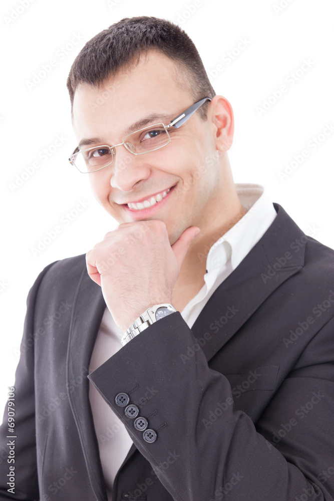 sexy business man smiling
