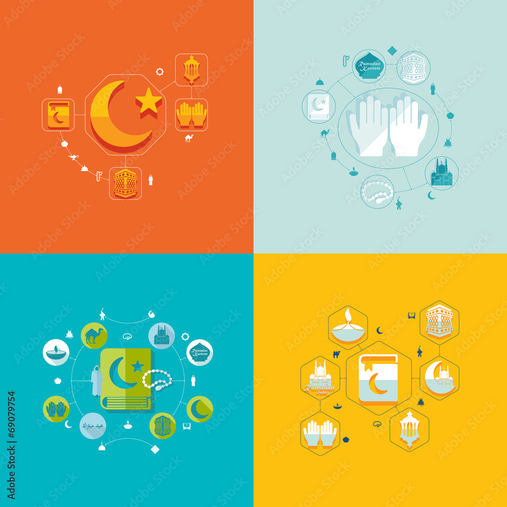 flat infographic: Ramadan Kareem flat infographic: Ramadan Kareem