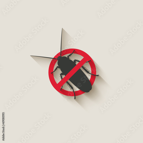 cockroach warning sign