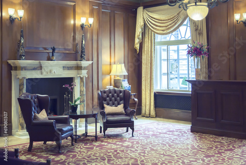 Photography room in classic hotel