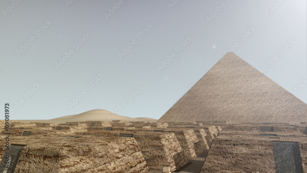Zoom into a 3D animation of the Giza platform Egypt Zoom into a 3D animation of the Giza platform Egypt
