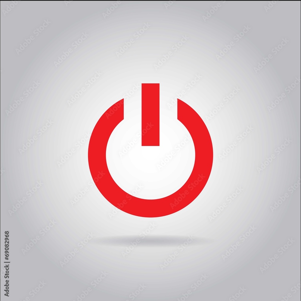 Illustration on grey background with shadow - Power Illustration on grey background with shadow - Power