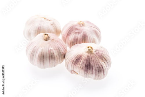 Garlic isolated on white