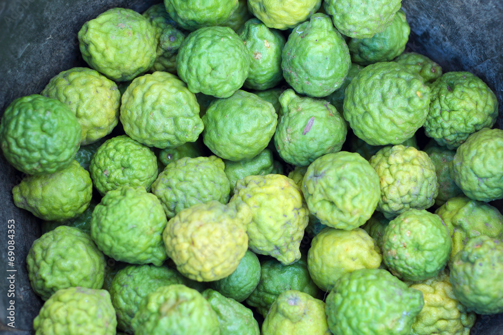 Fresh kaffir and leech lime Fresh kaffir and leech lime
