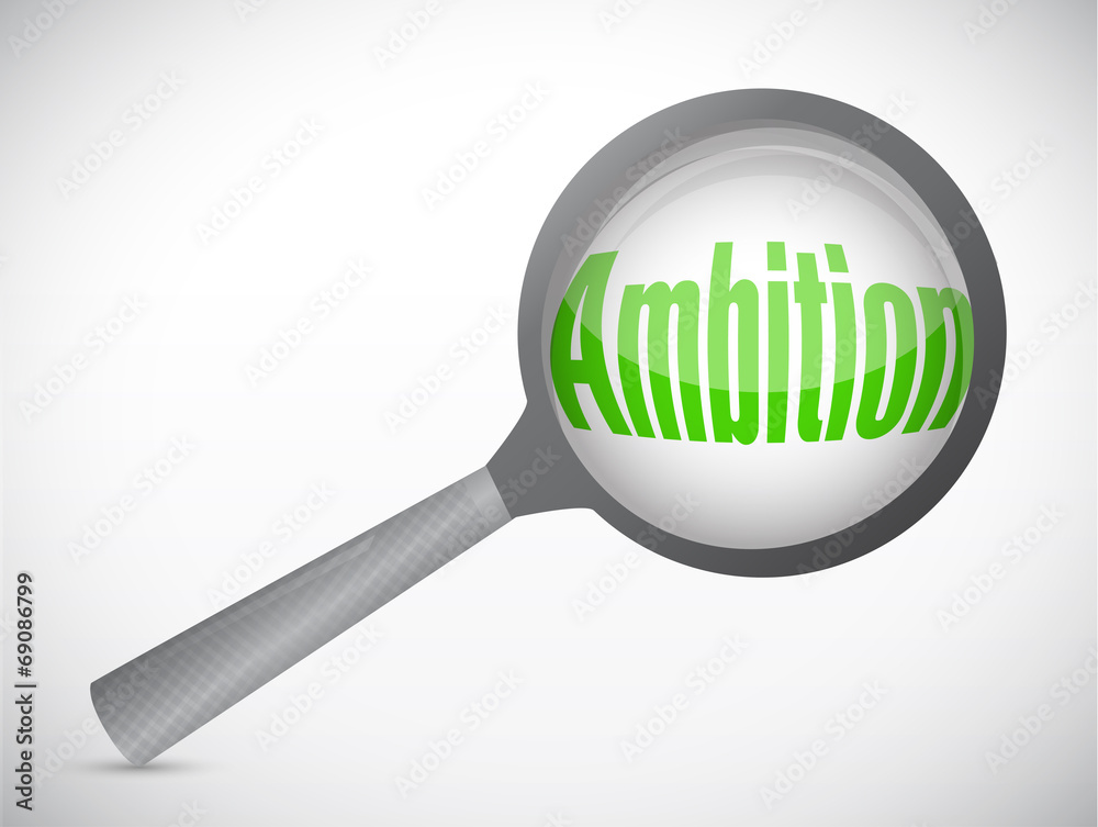 magnify the word ambition illustration design magnify the word ambition illustration design