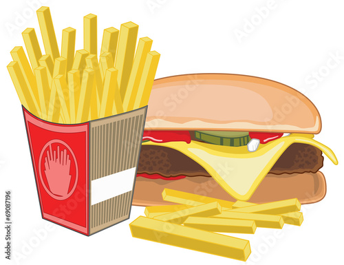 Burger avec frites