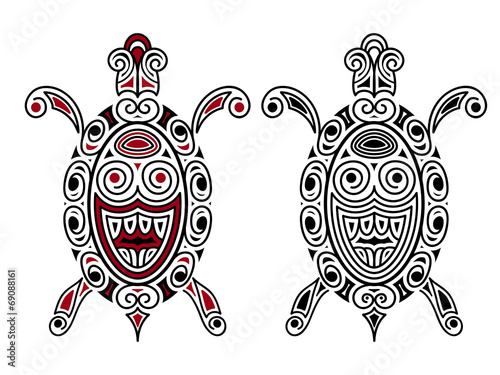 Vector Turtle, tattoo style