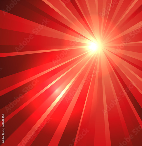 Star burst background in red
