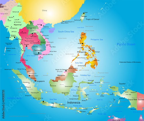 southeast asia map