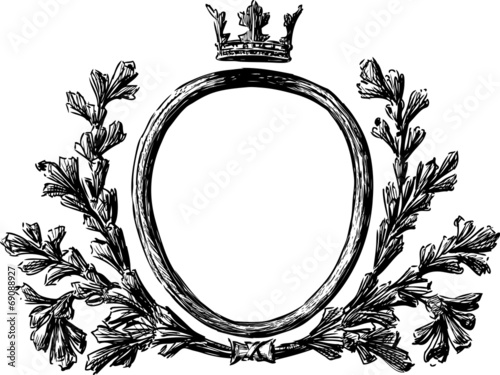round heraldic frame photo