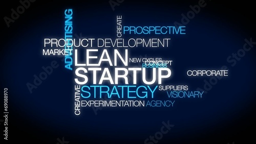 Lean startup business words text tag cloud video photo