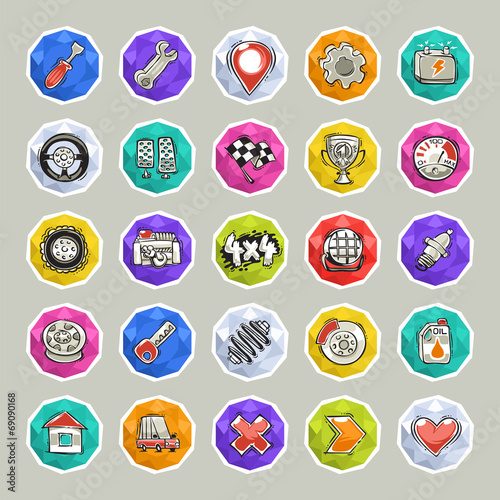 Cartoon Cars Icons Set2