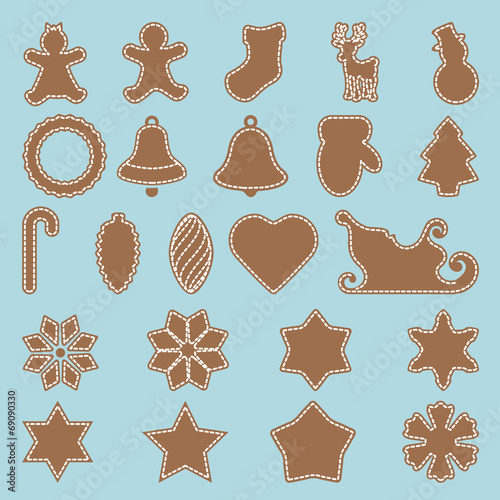 Gingerbread set, vector