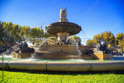 fountain at La Rotonde, Aix-en-Provence, France