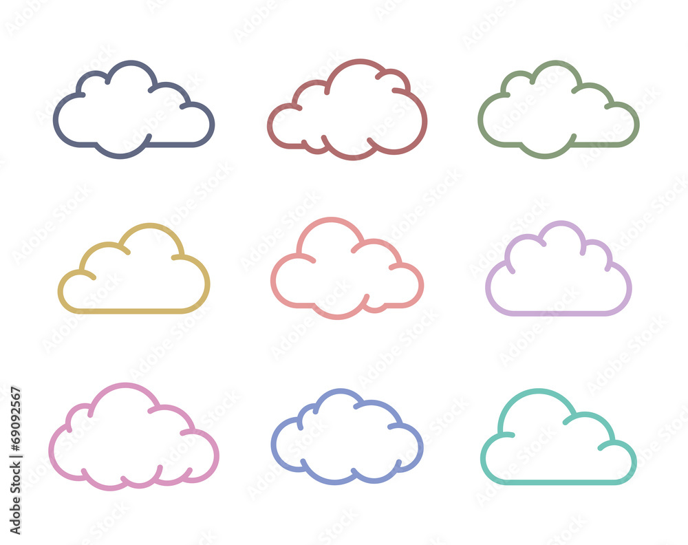 Cloud shapes collection Cloud shapes collection