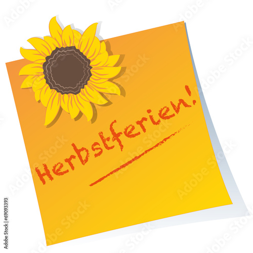 Herbstferien -  Post-it