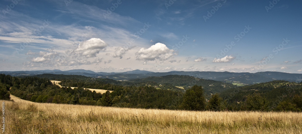 nice view to Moravskoslezske Beskydy from Javorniky Mts.