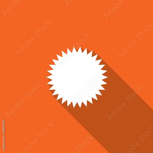 Long Shadow with an Icon of Spikey Circle