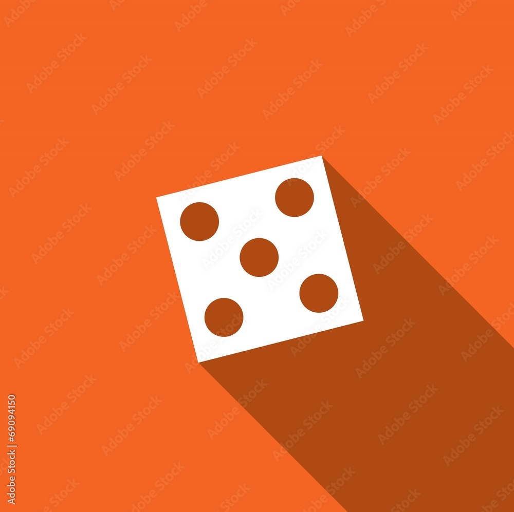 Long Shadow with an Icon of Dice Long Shadow with an Icon of Dice