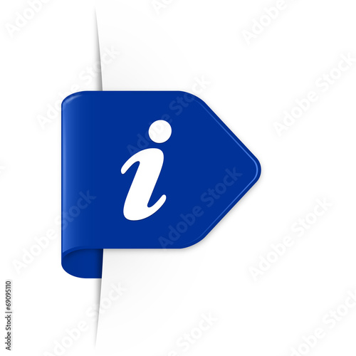 i - Azurblauer Sticker Pfeil