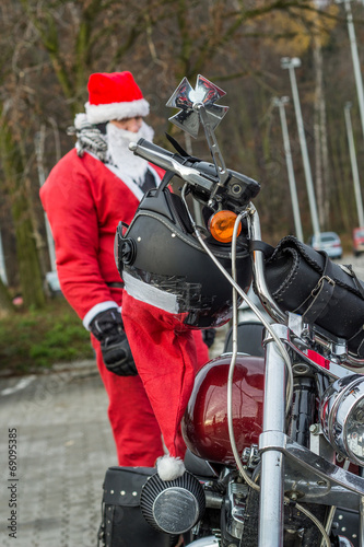 Santas on bikes