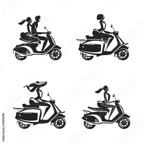 Scooter. Vector format