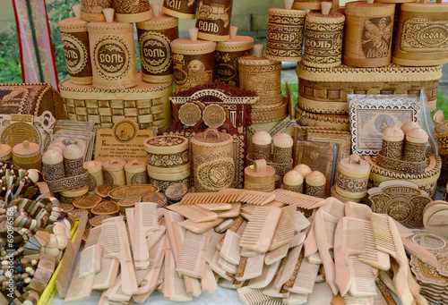 Sale of wooden and birch bark economic products