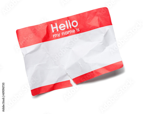 Hello Name Tag