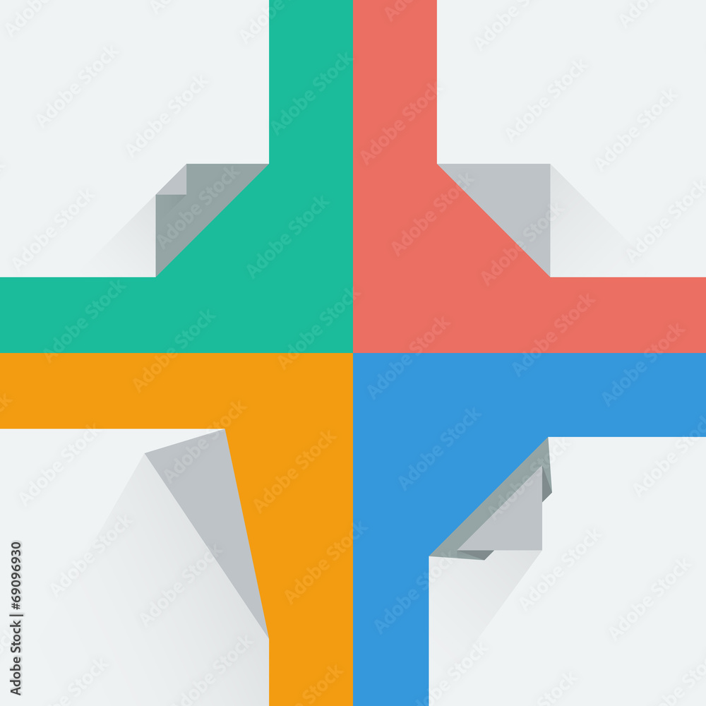 Flat Style Paper Corners Vector Illustration Flat Style Paper Corners Vector Illustration