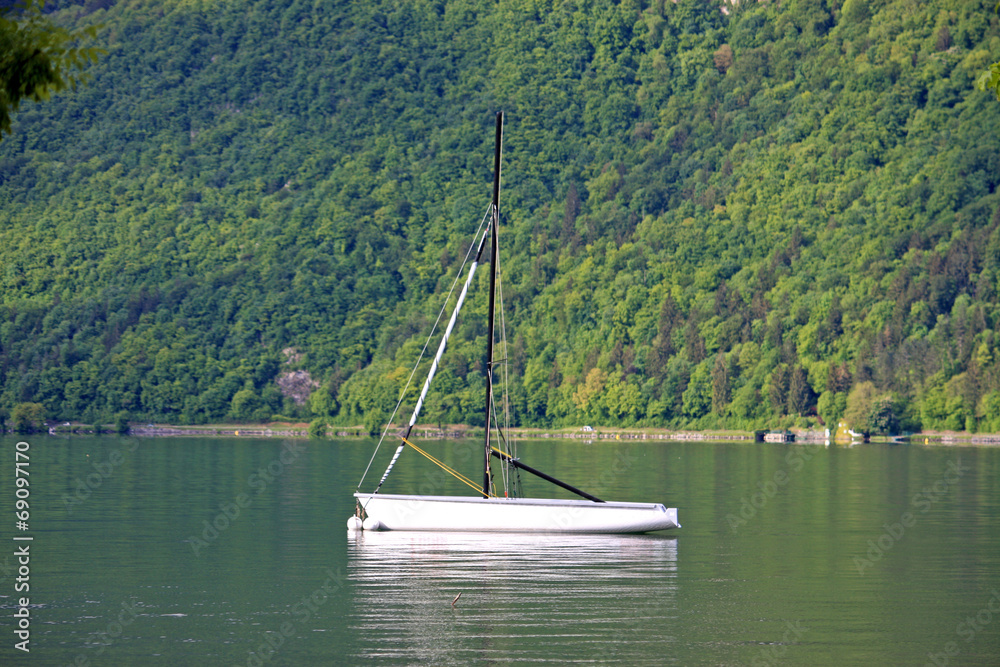 yacht on Lake Annecy