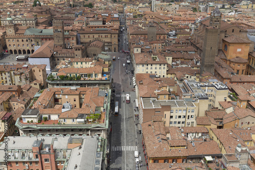 Overview from the top of "Via Rizzoli" - Bologna