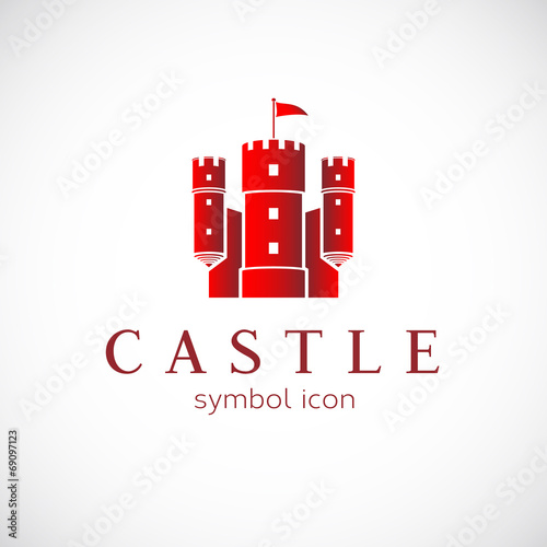 Foto Abstract Castle Vector Icon