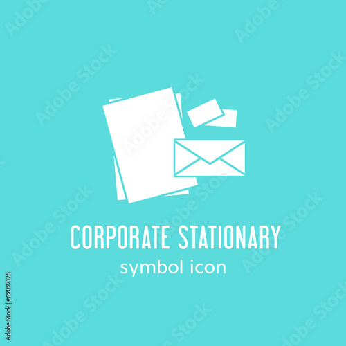 Corporate Stationary Vector Concept Symbol Icon or Label