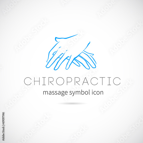 Chiropractic Massage Vector Concept Icon Symbol or Label
