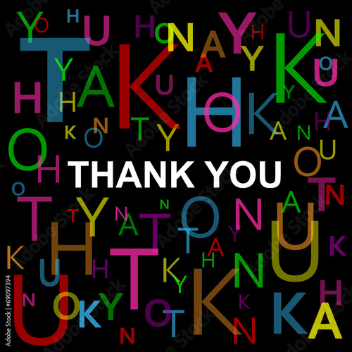 "THANK YOU" Letter Collage (thank you card message)
