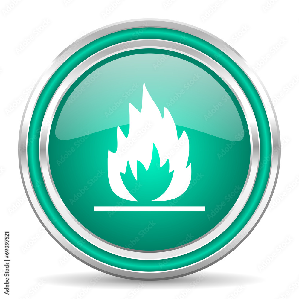 flame green glossy web icon flame green glossy web icon
