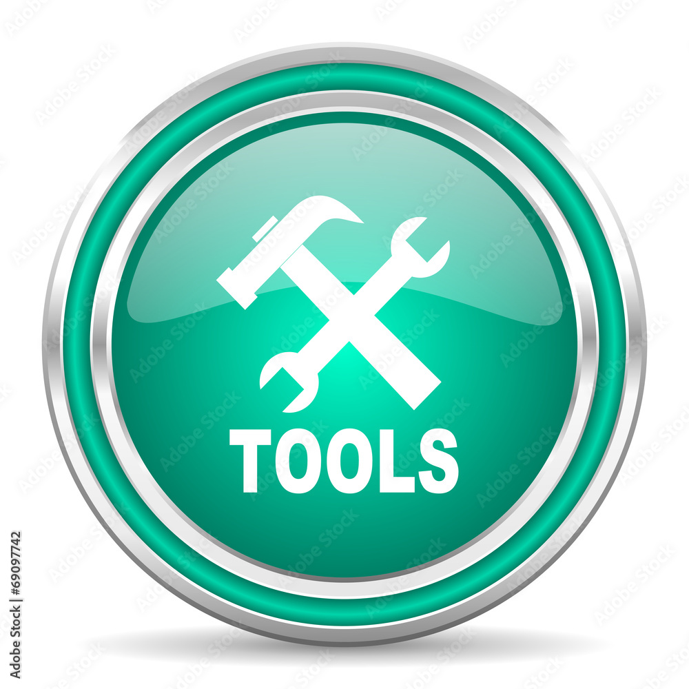 tools green glossy web icon tools green glossy web icon
