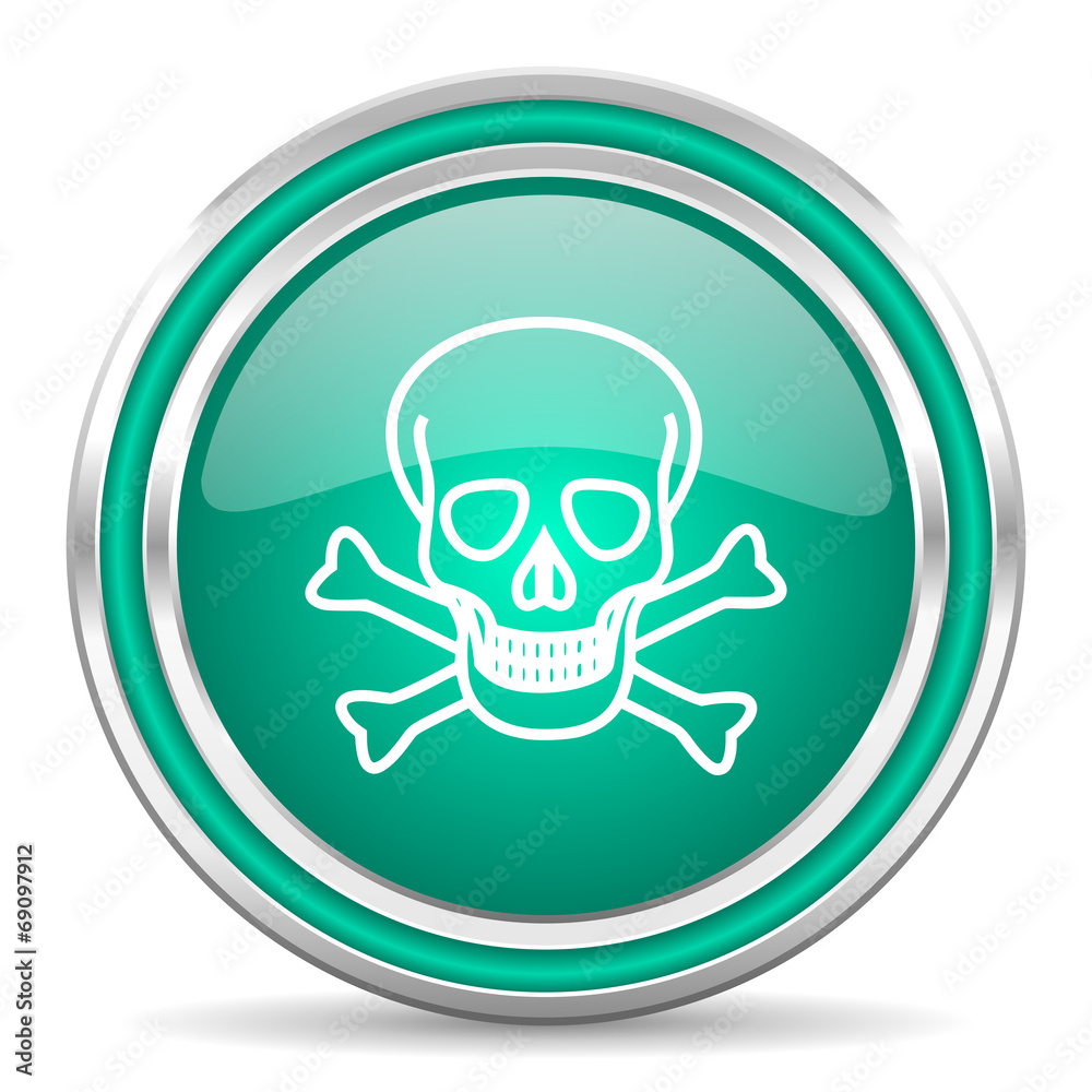 skull green glossy web icon skull green glossy web icon