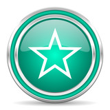 star green glossy web icon