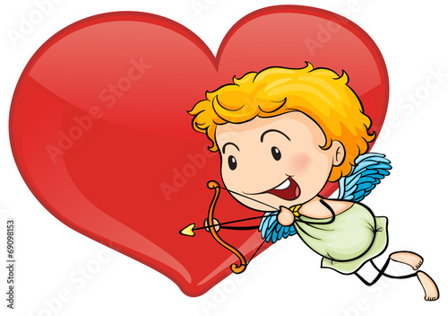 Cupid and heart