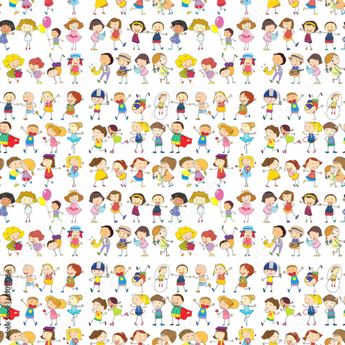 Seamless design of a group of people