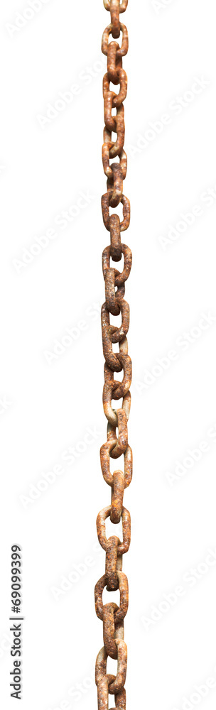 rusty metal chain isolated on white rusty metal chain isolated on white