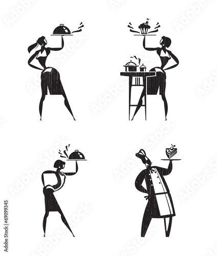 Restaurant icons. Vector format